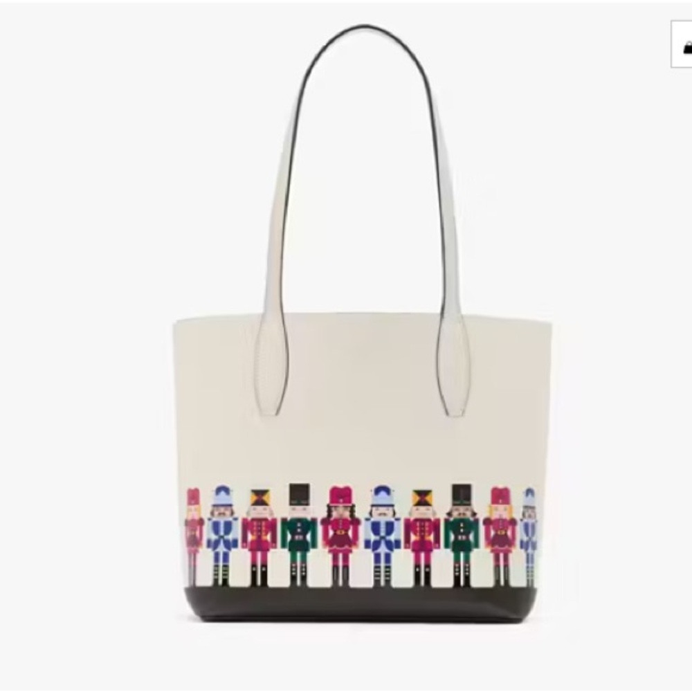 Designer Kate Spade Oh What Fun Nutcracker Small Tote